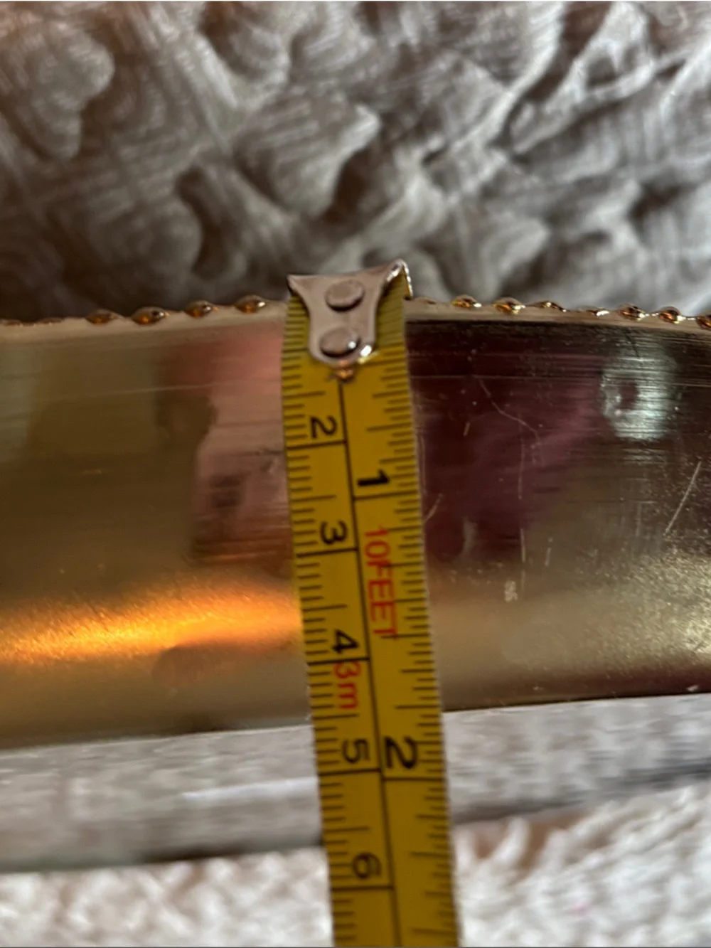 Decorative‎ Gold Metal Serving Tray with Dual Handles
